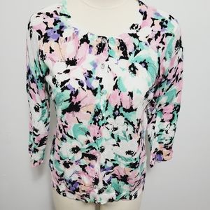 Relativity pastel floral cardigan size mp